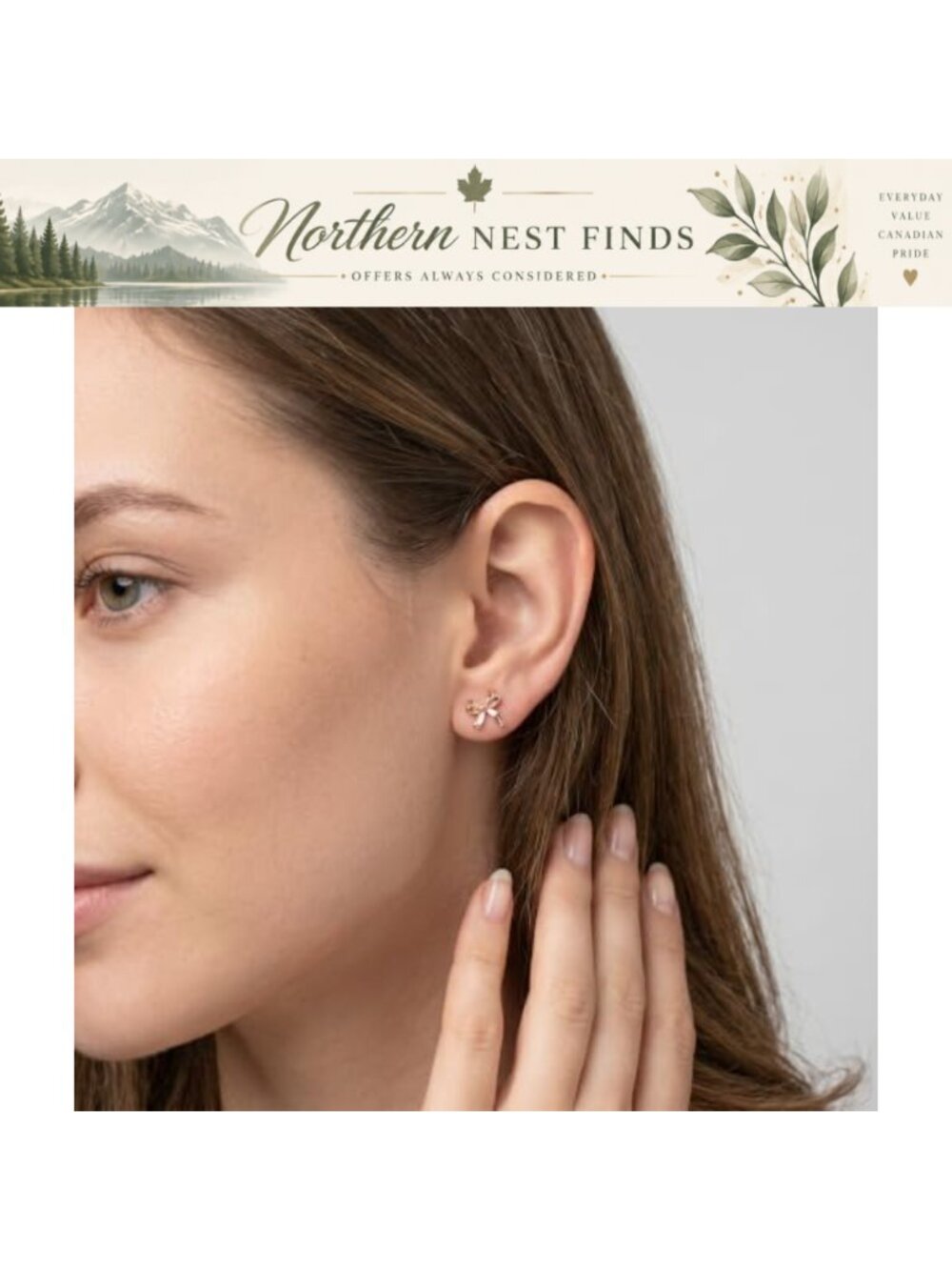 925 Sterling Silver Bow Stud Earrings Small Ribbon Bowknot